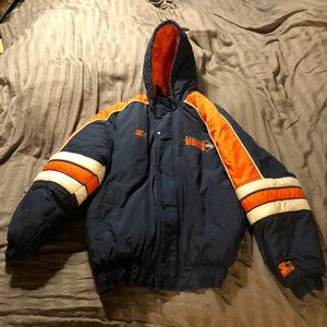 Denver Broncos Hooded, Buttons/Zipper Starter Jacket - Size M